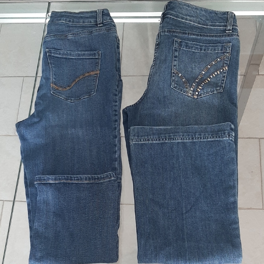 2 BDL💙Denver Hayes💙Contemporary Fit Pocket Dazzle/Hanna Highrise Cropped SZ 10